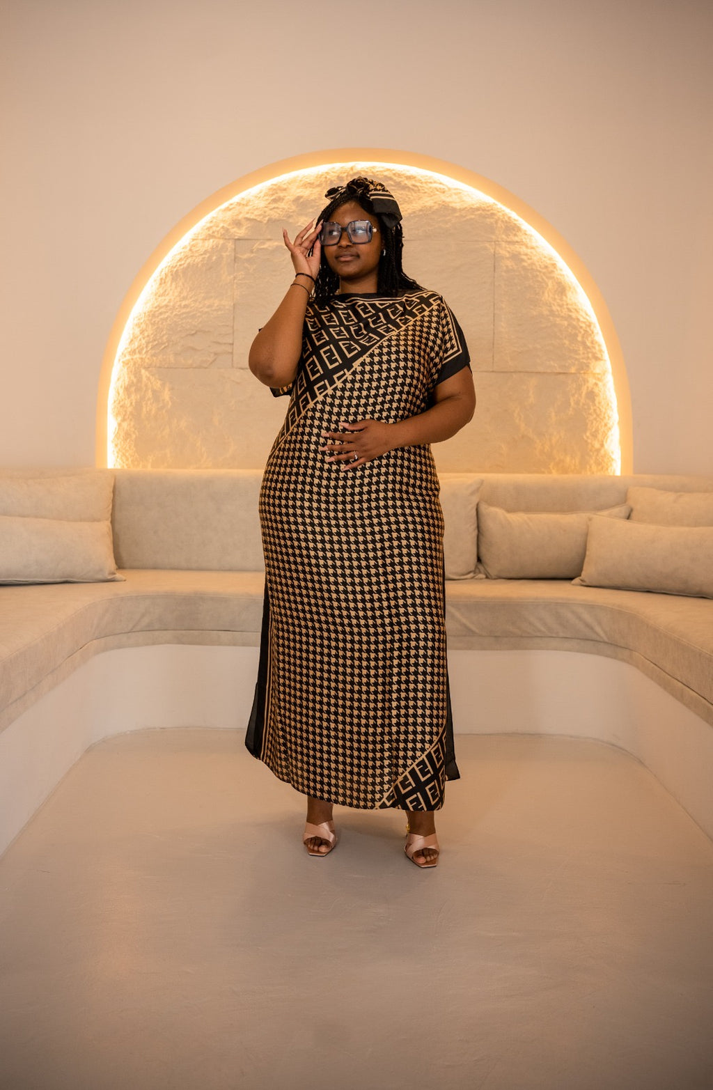 Black and gold print