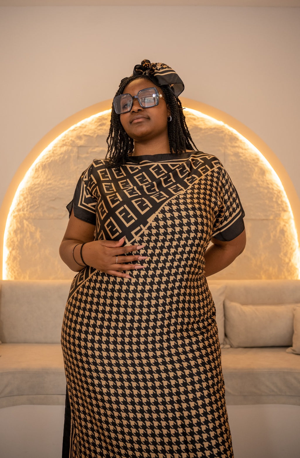 Black and gold print