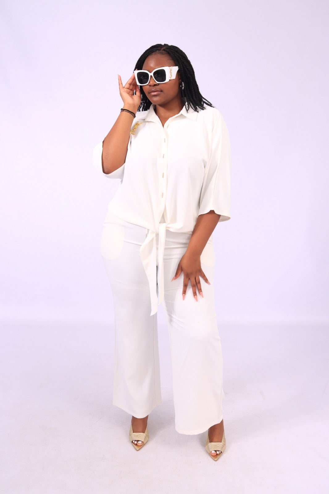 White 2 piece outfit