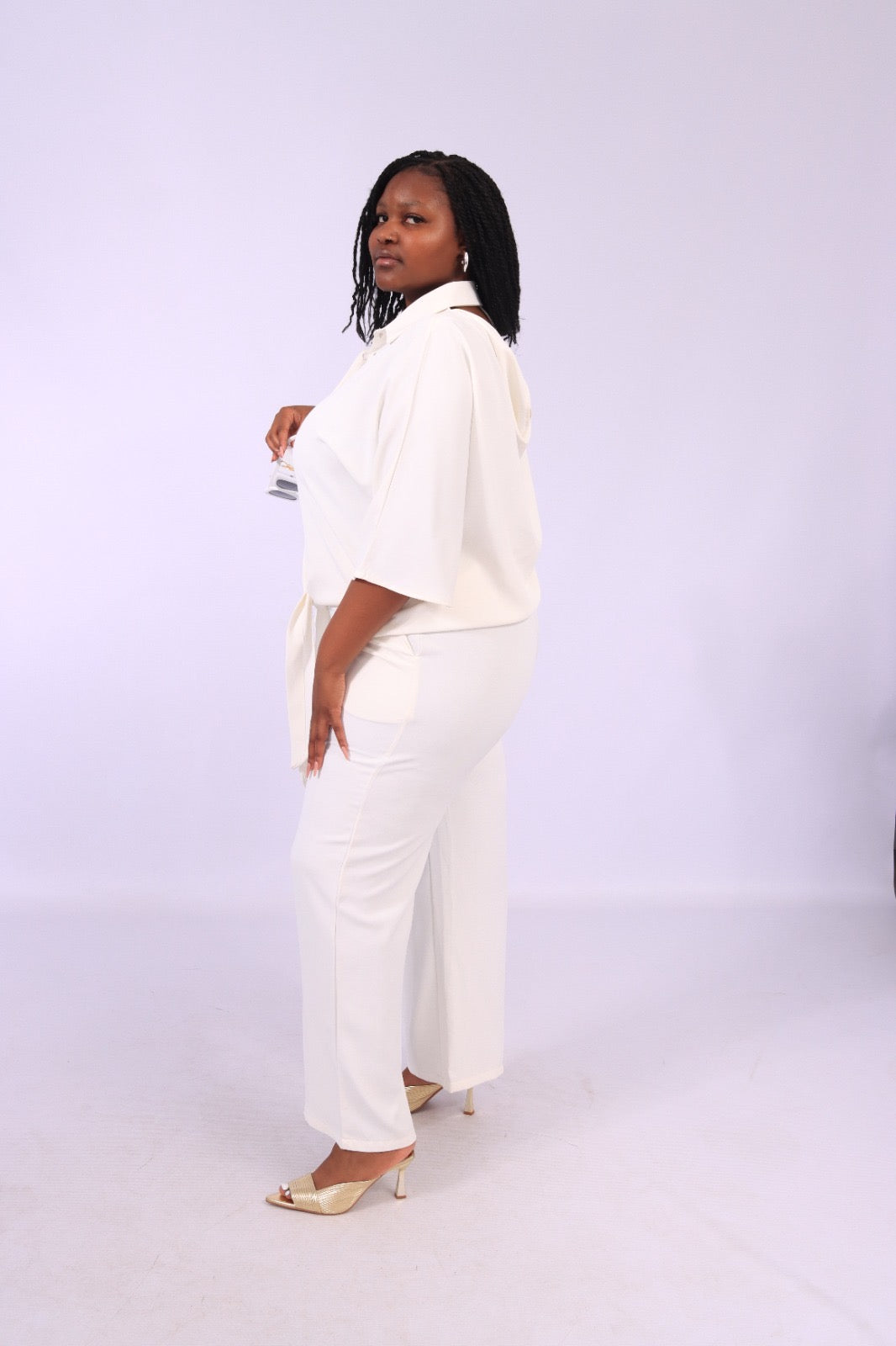 White 2 piece outfit