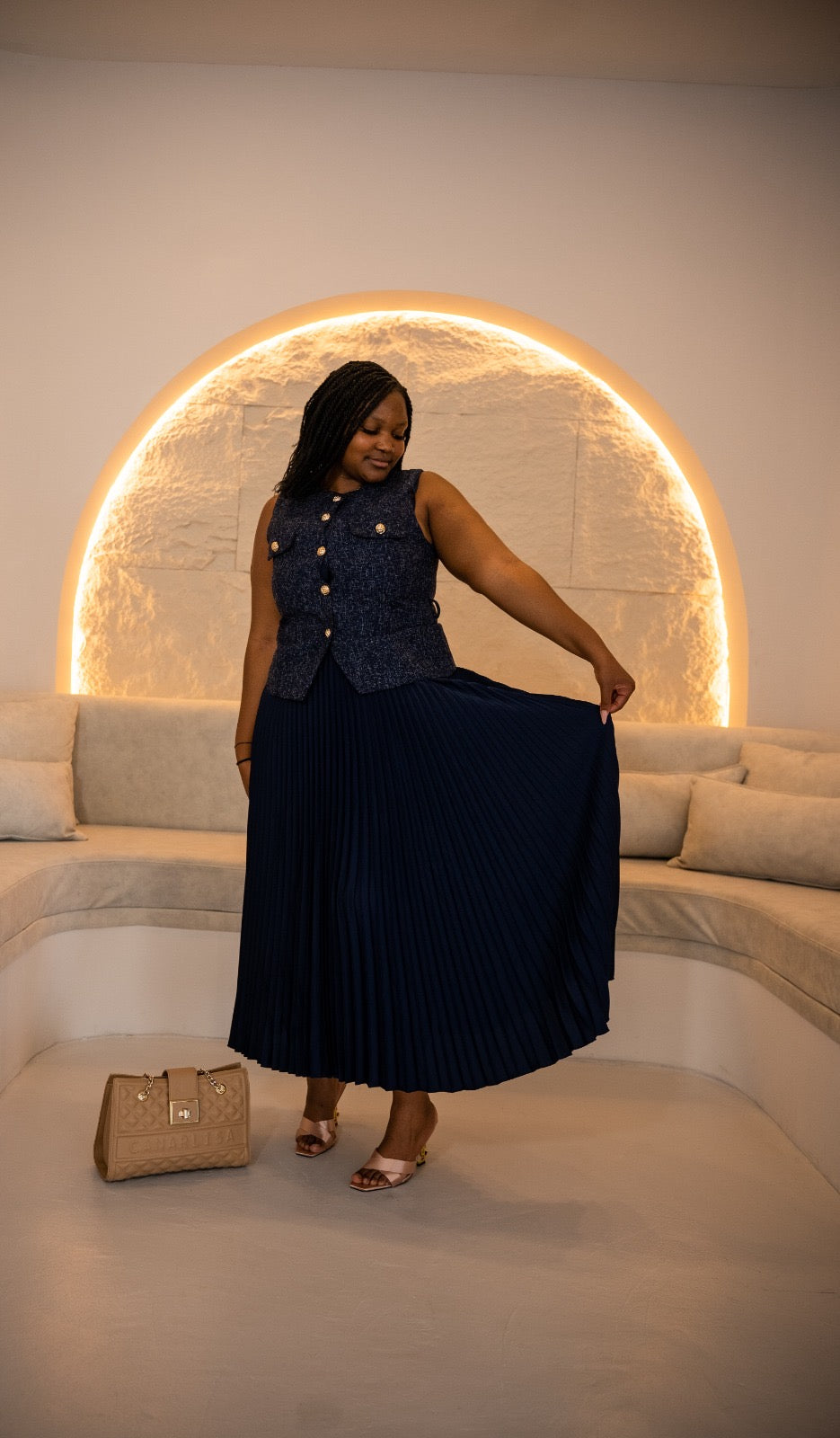 Navy blue 2 piece set