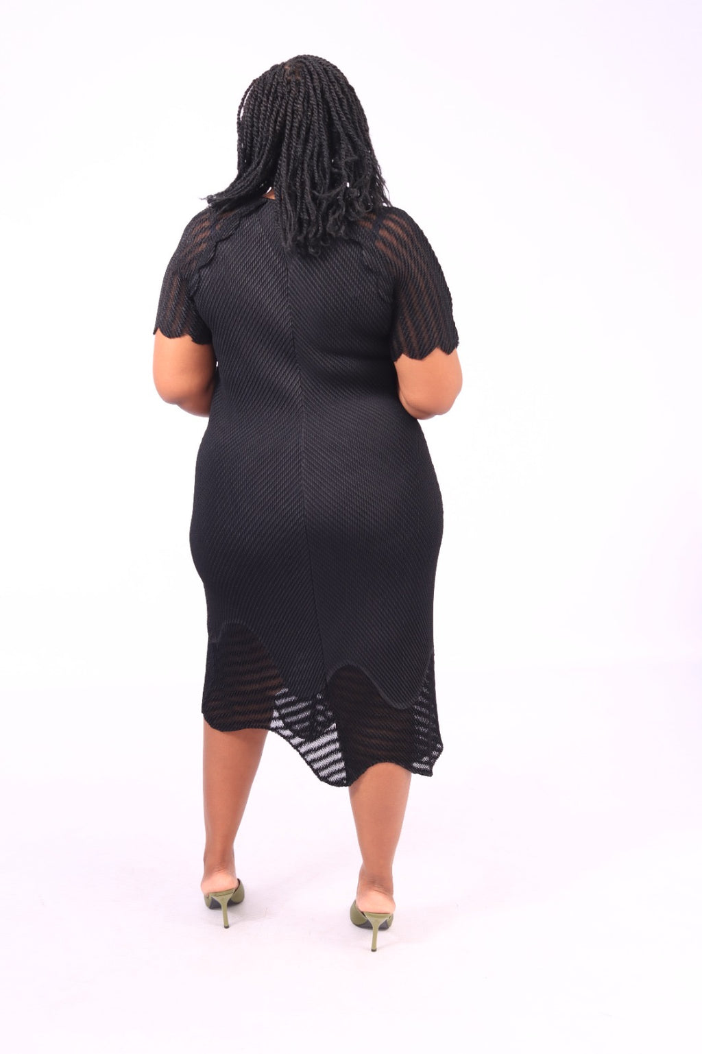 Soft wrinkled black dress