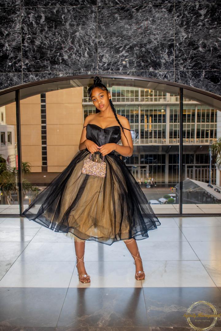 Black Netted Ladies Occasional Dress