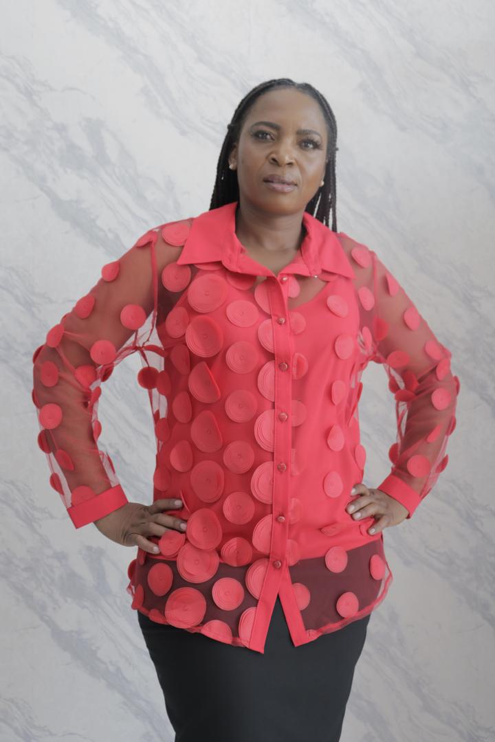 Bubble Red ladies Top